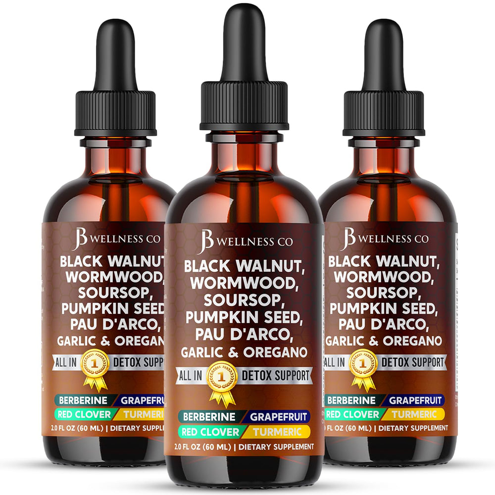 Front label of Wormwood Black Walnut Cleanse Drops bottle (6 oz)