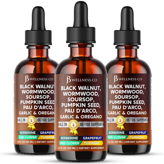 Front label of Wormwood Black Walnut Cleanse Drops bottle (6 oz)