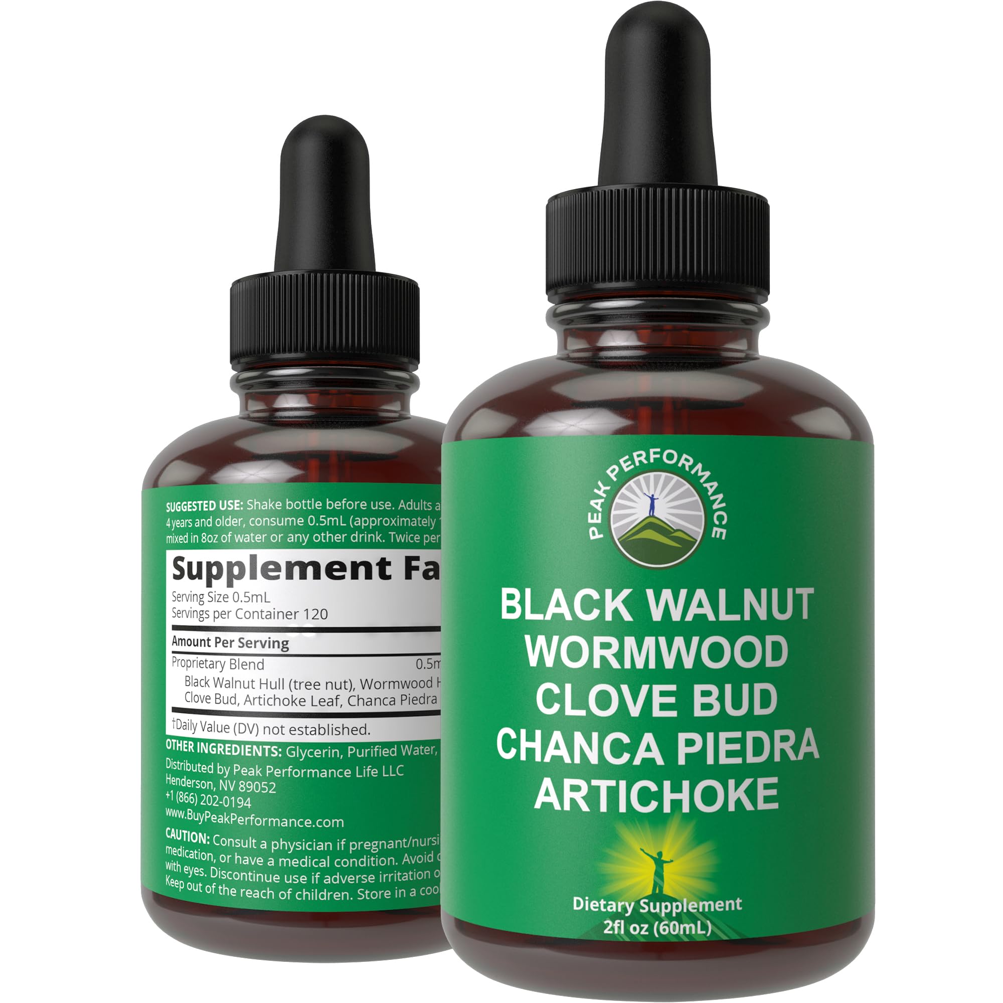 Bottle of Wormwood Black Walnut Clove Cleanse tincture