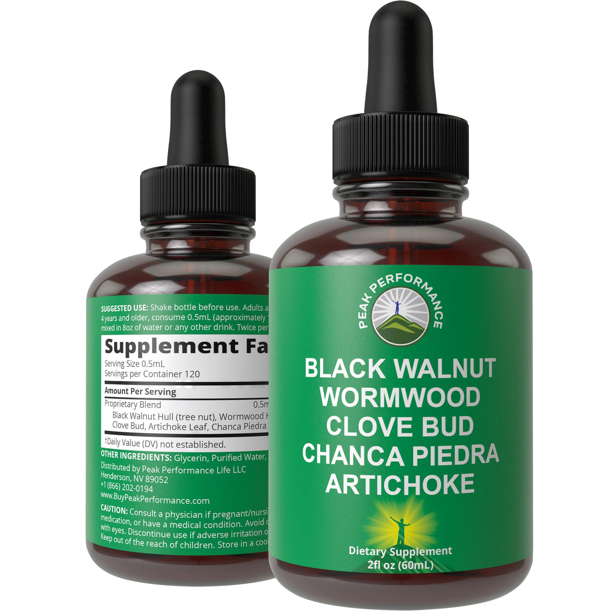 Bottle of Wormwood Black Walnut Clove Cleanse tincture