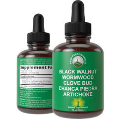 Bottle of Wormwood Black Walnut Clove Cleanse tincture