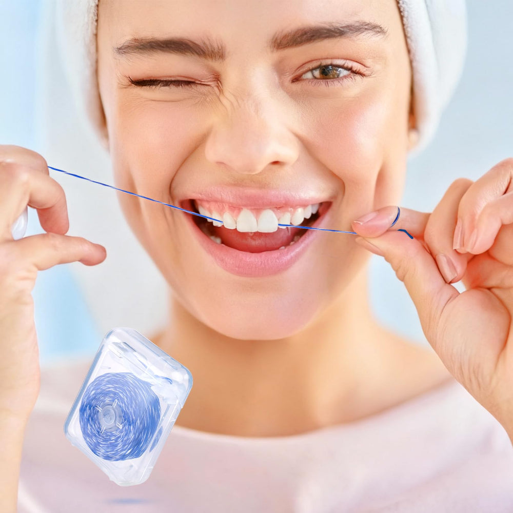 Woven Dental Floss - Expandable Waxed Mint Floss for Gentle Oral Care ...