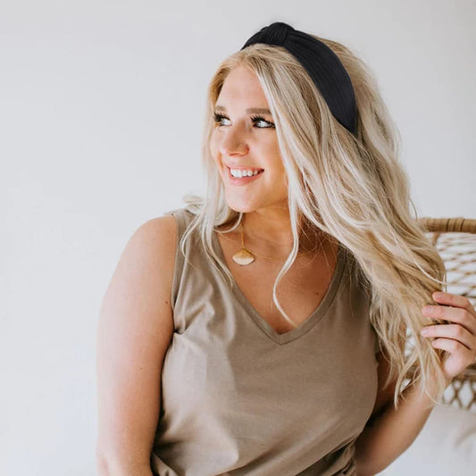 WOVOWOVO leopard print turban headband adds style while staying comfortable.