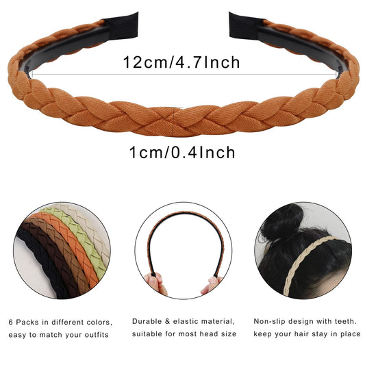WOVOWOVO thin headband with teeth keeps hair away from face during activities.