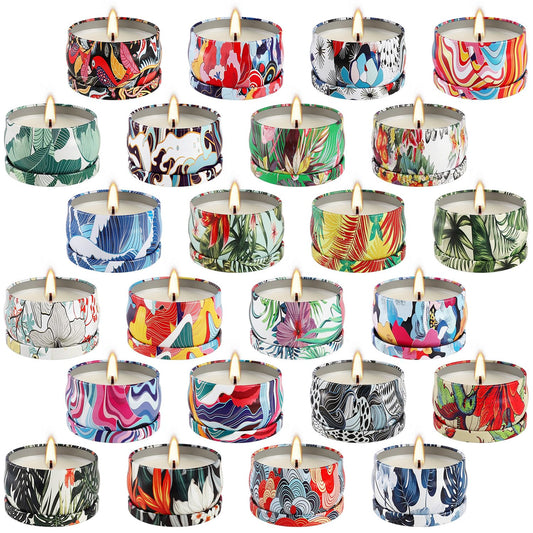 WPONSZU 24-pack scented candles gift set in travel tin jars