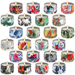 WPONSZU 24-pack scented candles gift set in travel tin jars