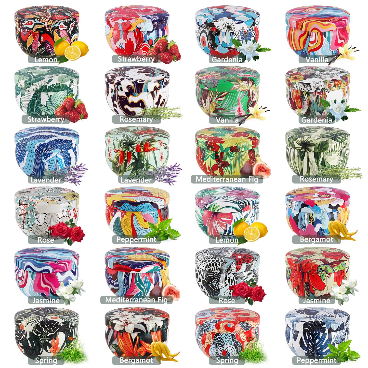 Close-up of WPONSZU 2.5 oz soy wax travel tin candle