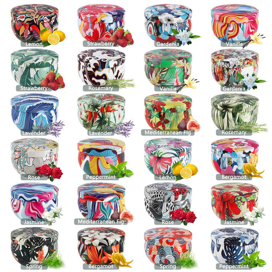 Close-up of WPONSZU 2.5 oz soy wax travel tin candle