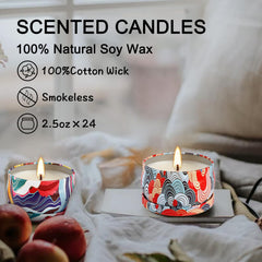 Jasmine fragrance candle from WPONSZU 24-pack set