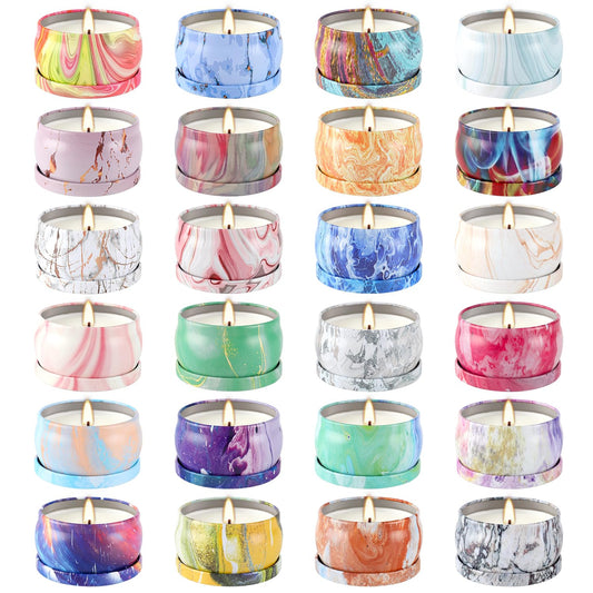 WPONSZU 24-pack scented candles gift set travel tin jar image 1