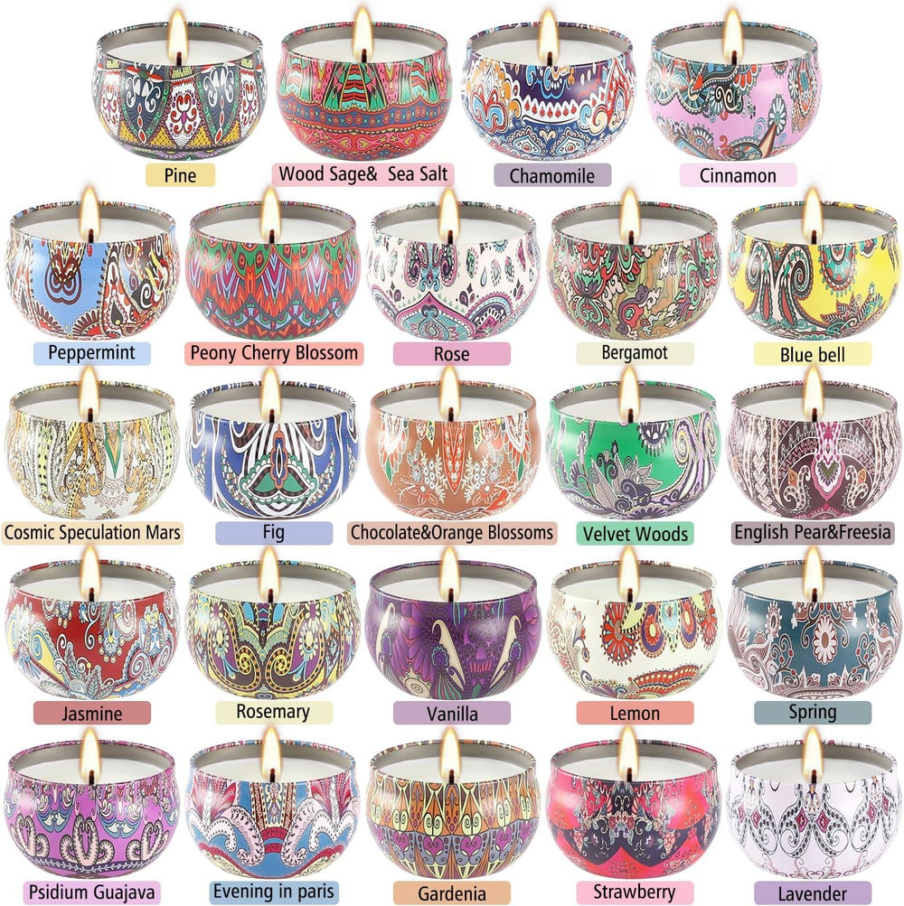 Travel-friendly mini tin candles for gifting