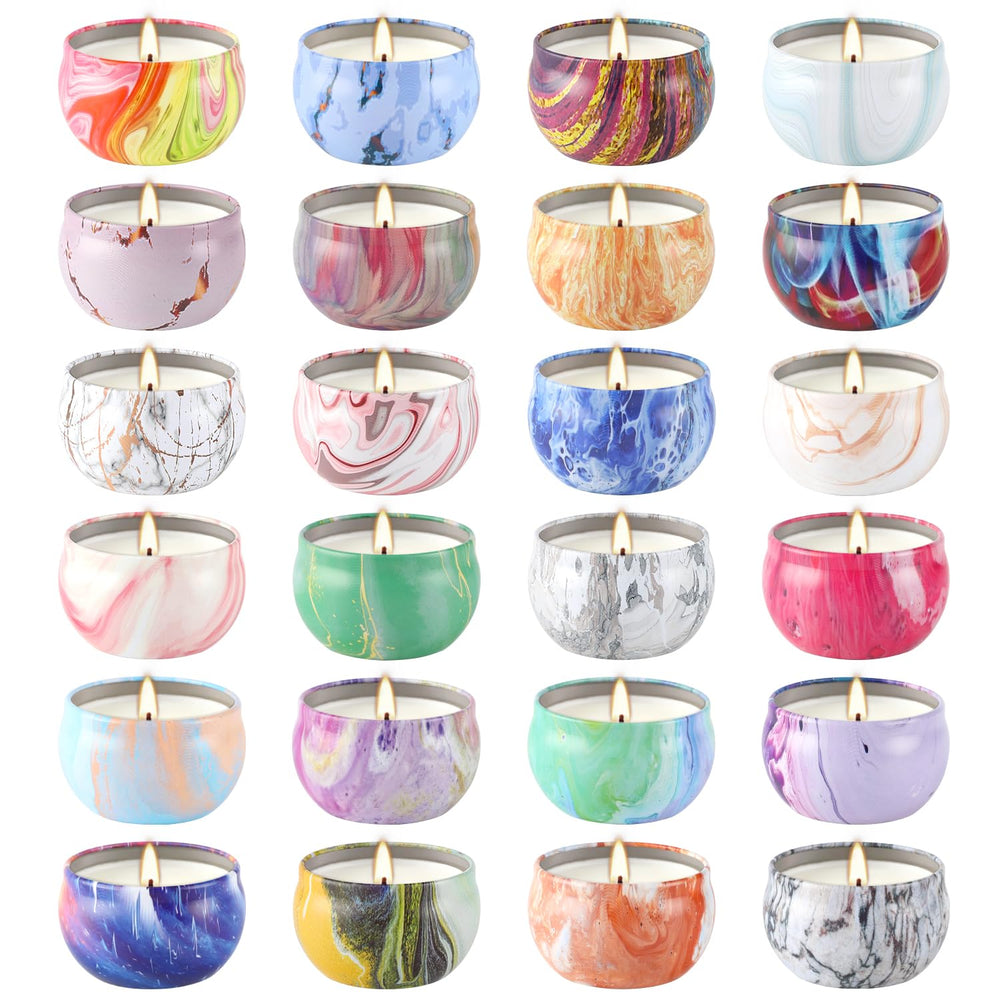 WPONSZU 24-pack scented candles gift set travel tin jar image 9