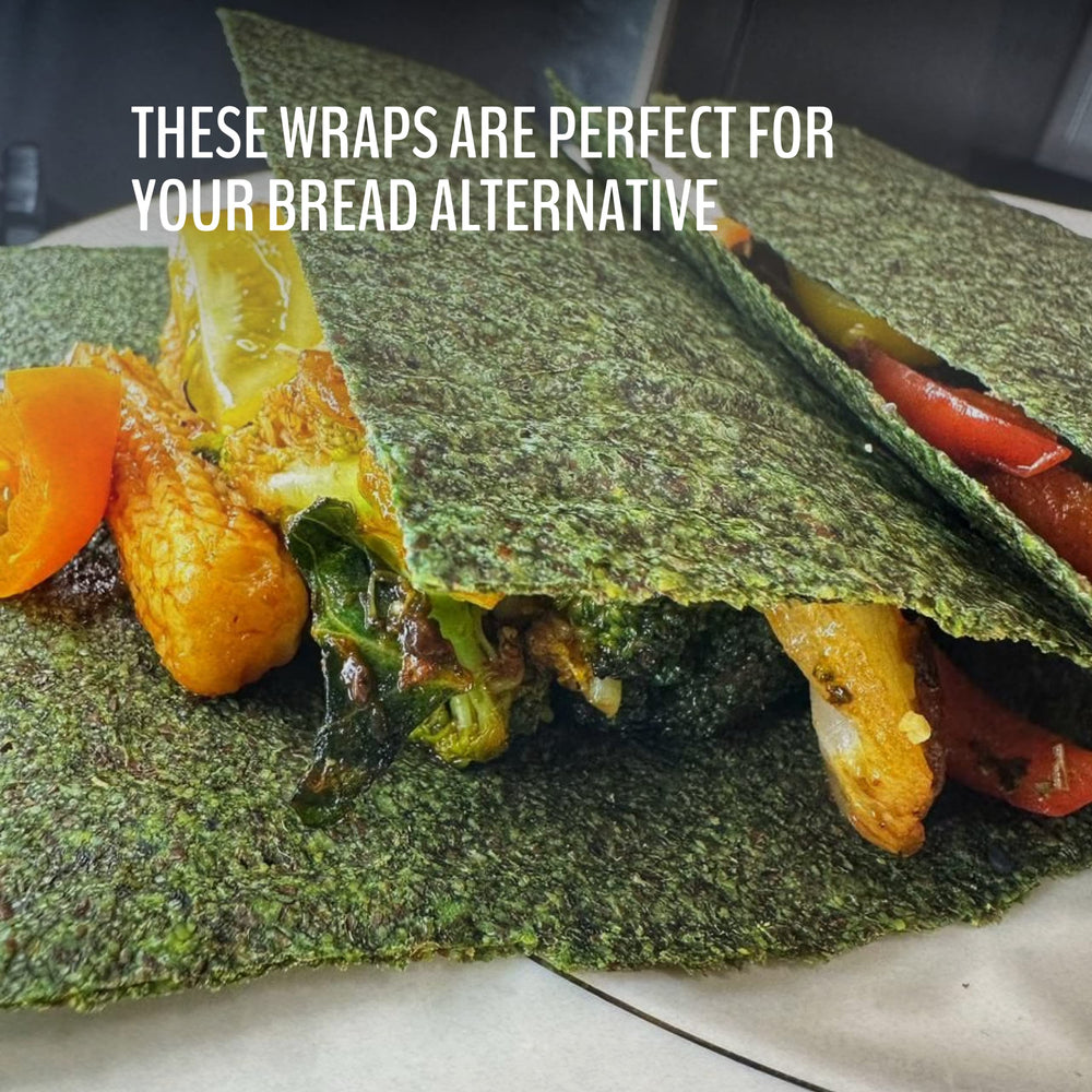 Nutrient-dense plant-based veggie wrap ready to eat