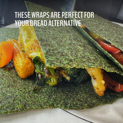 Nutrient-dense plant-based veggie wrap ready to eat