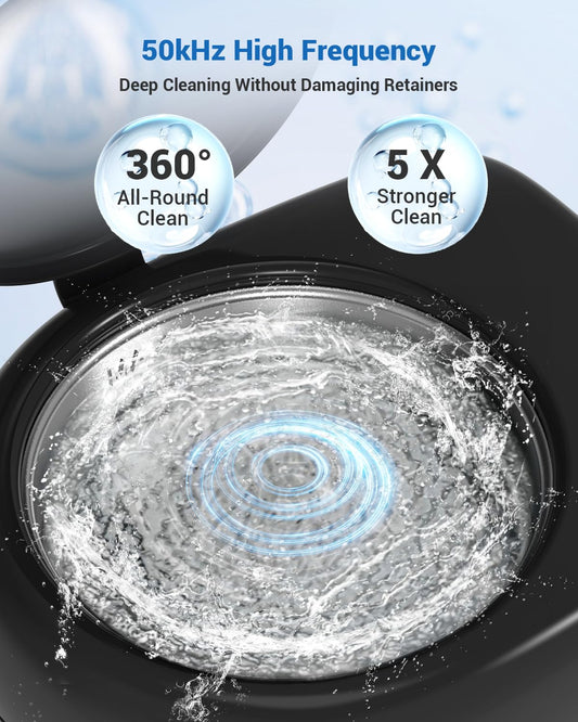 Illustration of 50kHz ultrasonic cleaning technology