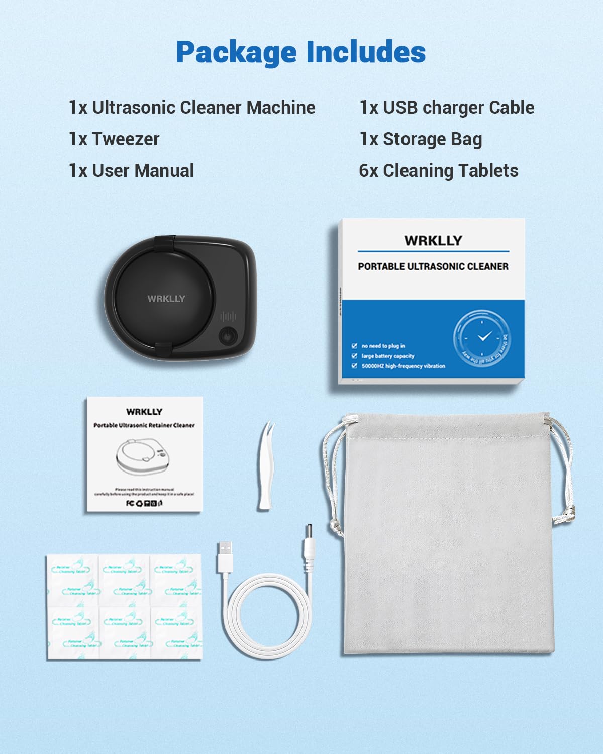 Accessories included with the kit
