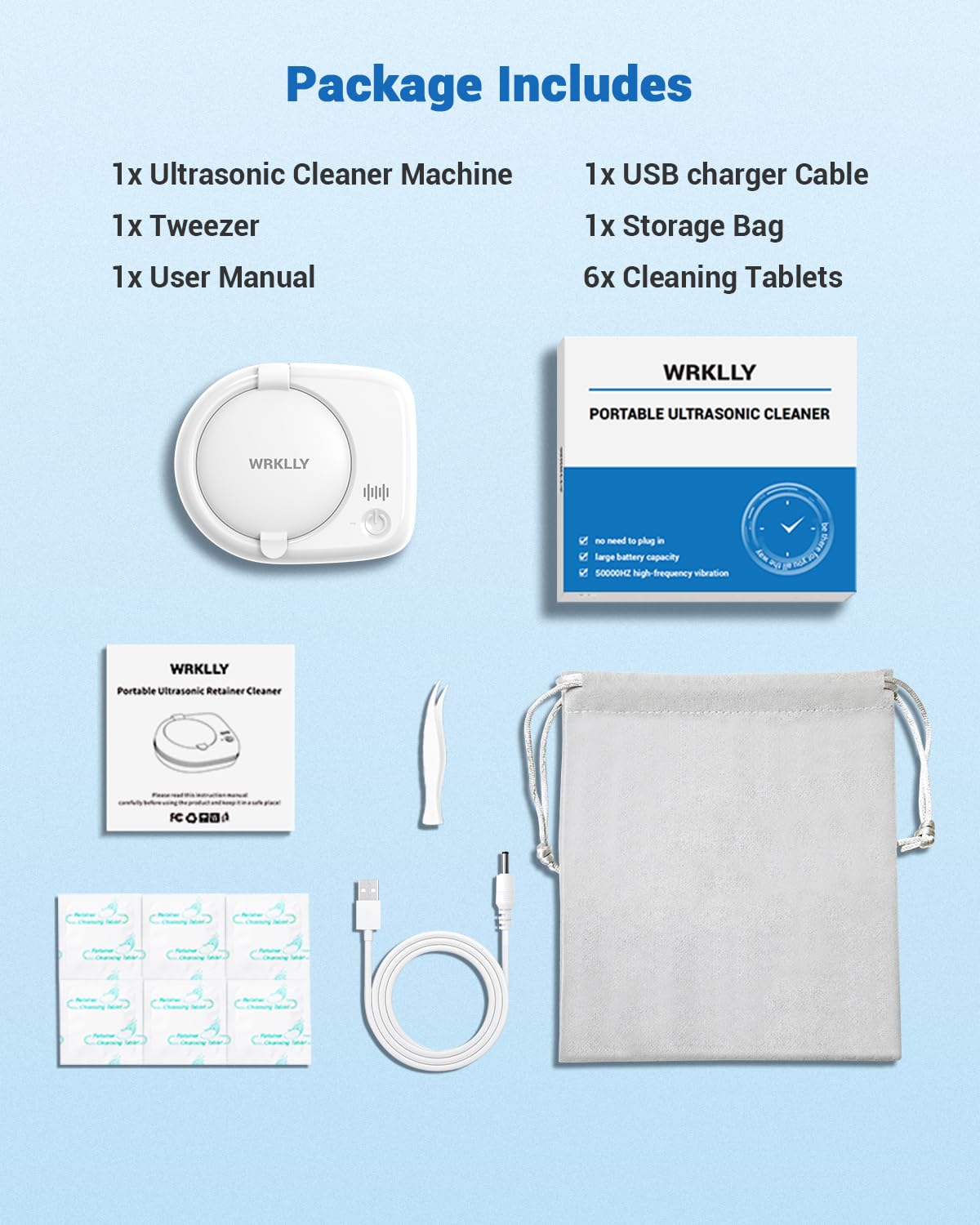 Compact travel-friendly Wrklly dental cleaner