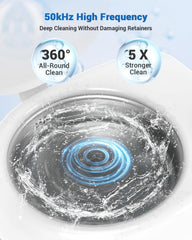 Close-up of Wrklly cleaner for night guards and aligners