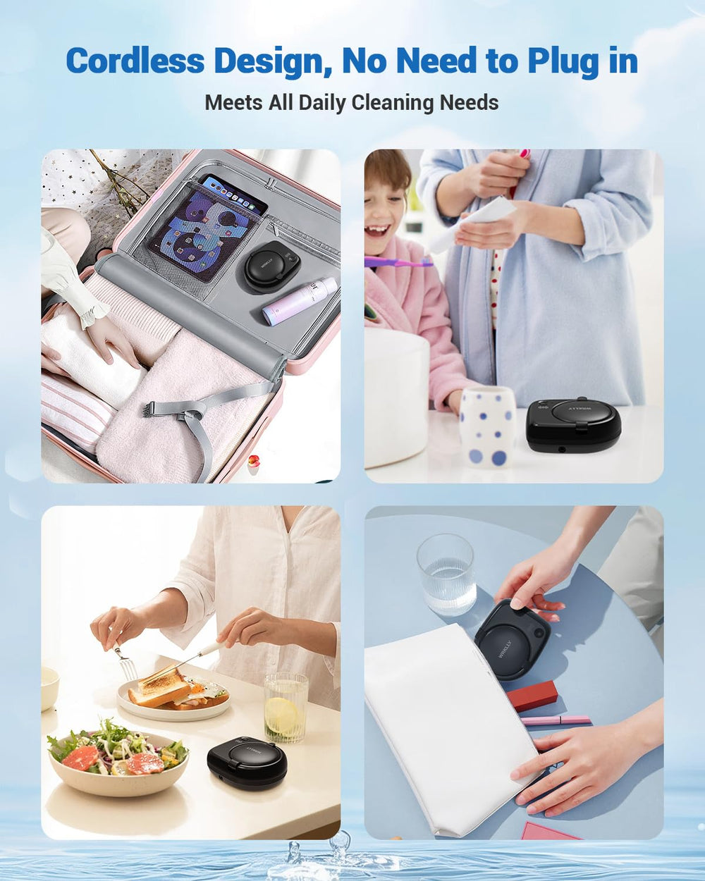 Travel-ready Wrklly retainer cleaner in use