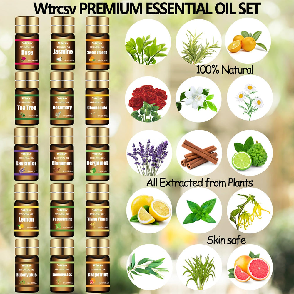 Luxurious gift box packaging of Wtrcsv Essential Oils Set