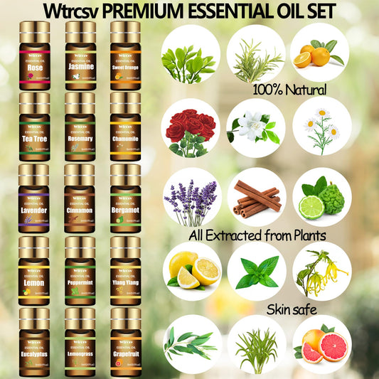 Luxurious gift box packaging of Wtrcsv Essential Oils Set