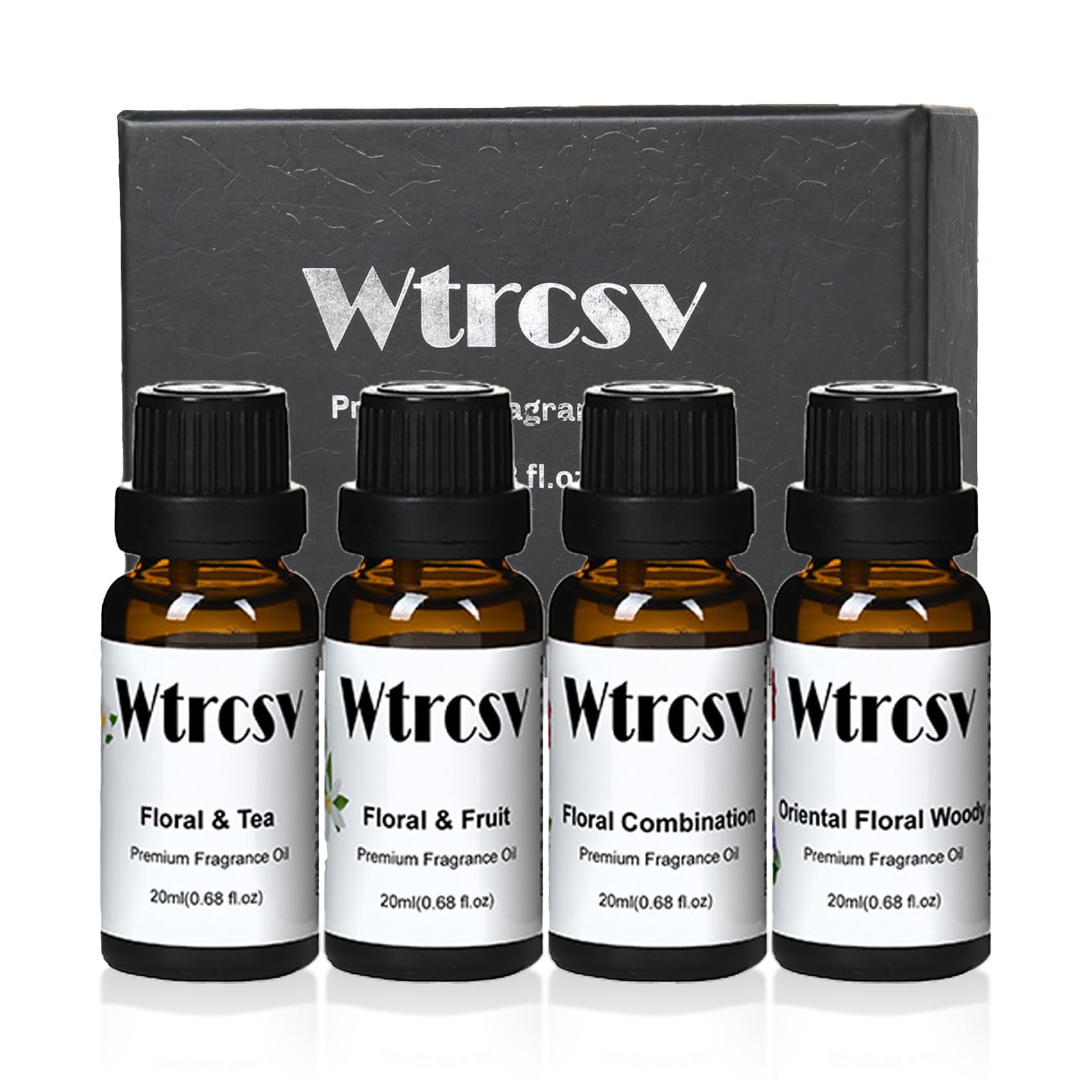 Wtrcsv Hotel Fragrance Oils gift set packaging, an elegant box ready for gifting