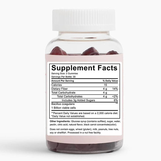Front view of Wuliao Clean Fiber Gummies packaging