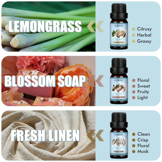 WUSEONY Aloe fragrance oil bottle in amber glass