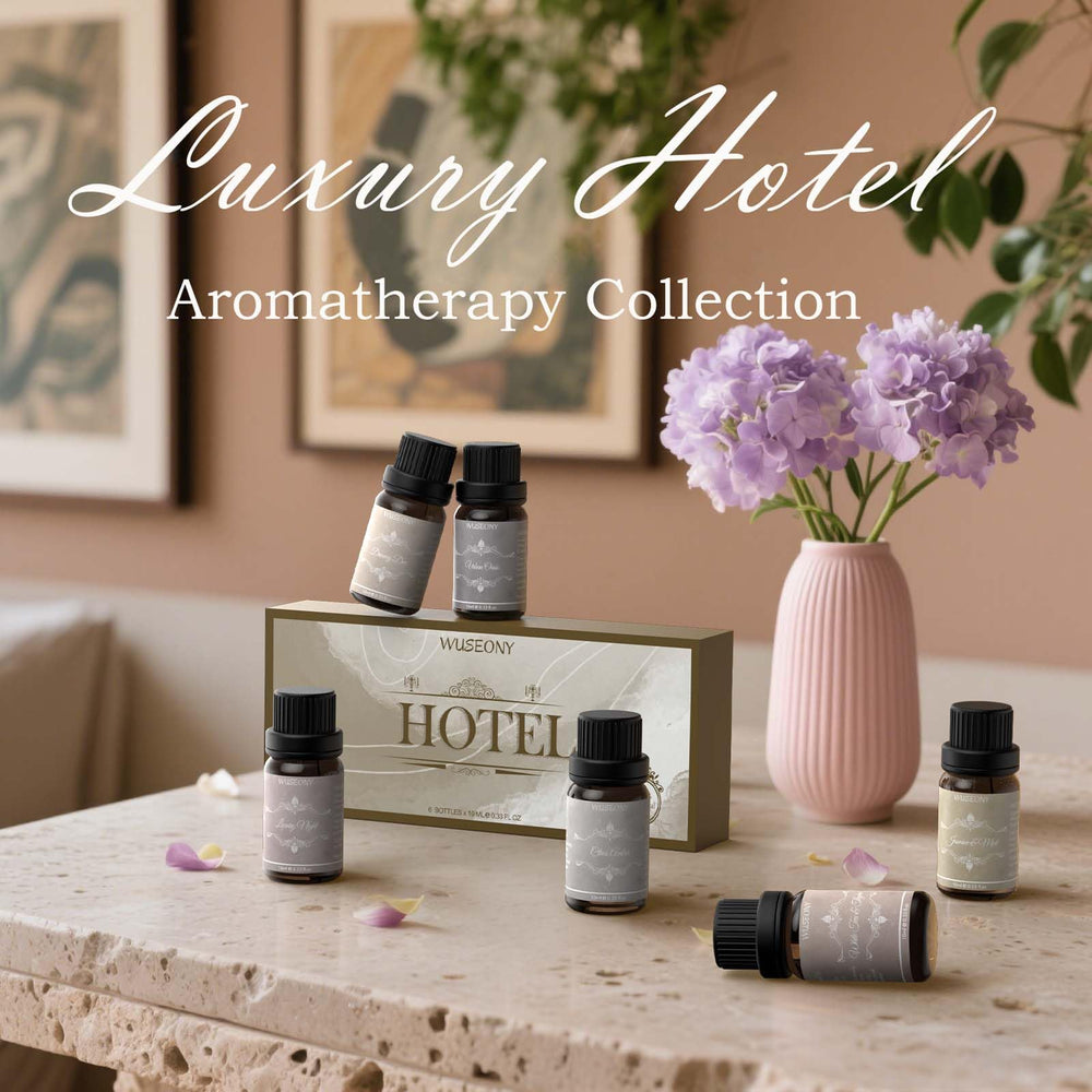 Citrus Amber essential oil bottle from WUSEONY set