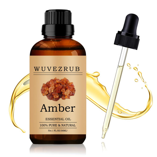 Wuvezrub Amber Essential Oil 30ml amber bottle with dropper