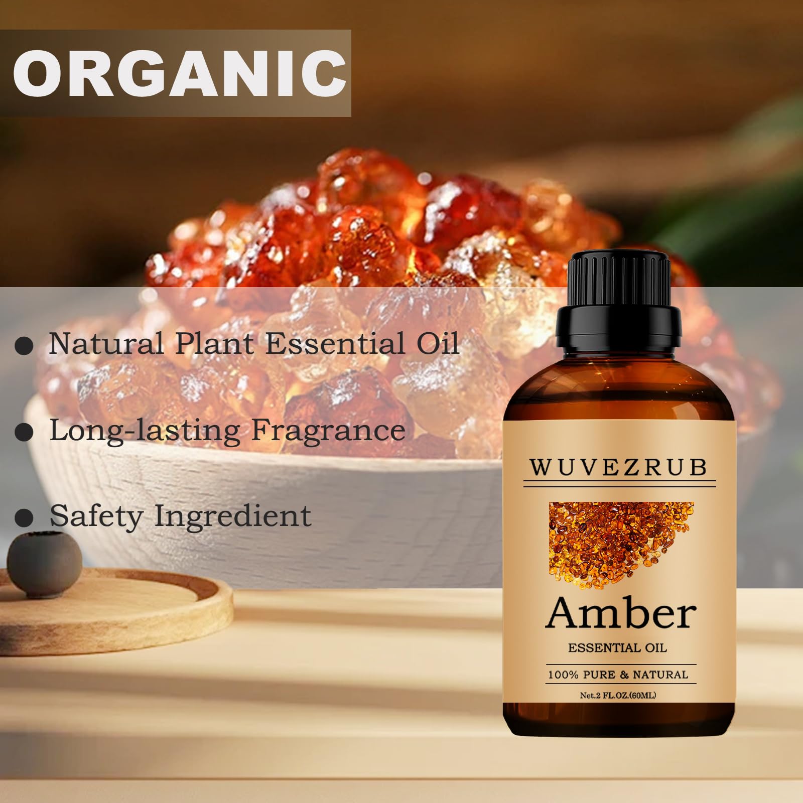 Amber essential oil added to skincare routine (toner, serum, or cream)