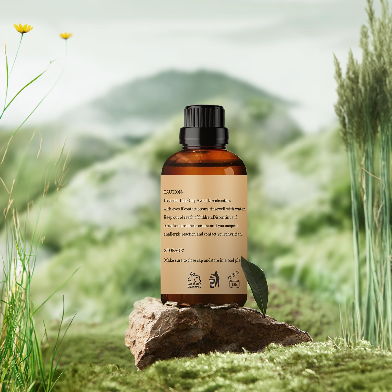 Wuvezrub Amber Essential Oil packaging and quality seal