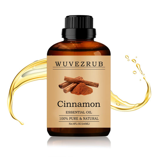 Wuvezrub Cinnamon Essential Oil 240ml bottle with dropper