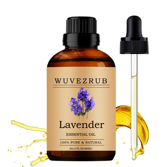 Wuvezrub Lavender Essential Oil 60ML bottle with dropper
