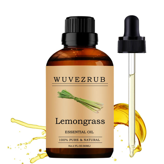 Wuvezrub Lemongrass Essential Oil bottle 60ml – front view
