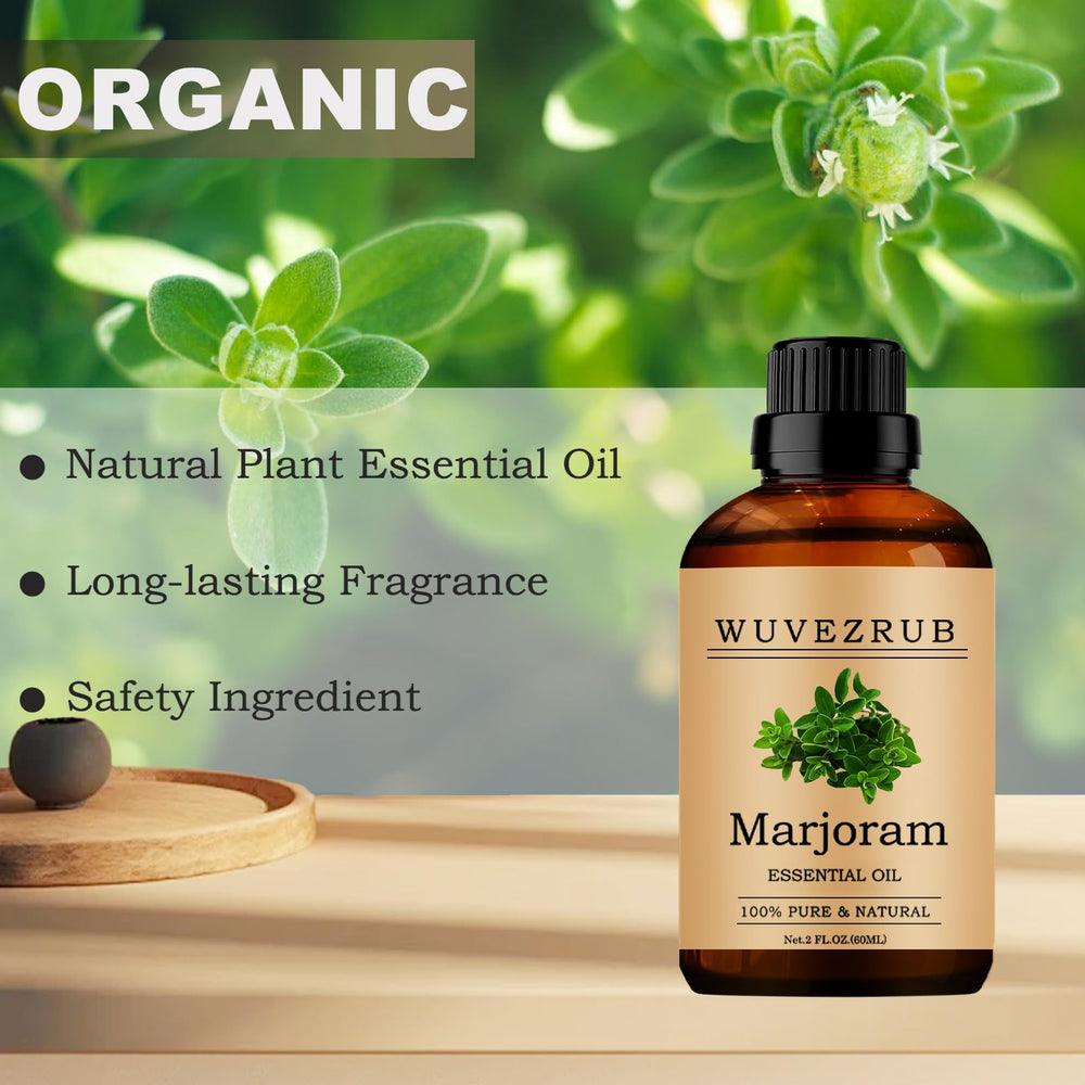 Skin care application of marjoram essential oil