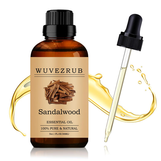 Wuvezrub Sandalwood Essential Oil 30ML bottle with dropper