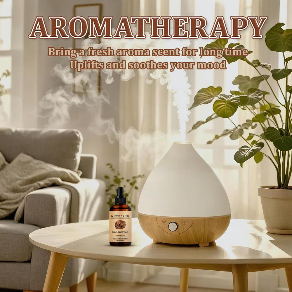 Aromatherapy diffuser with sandalwood essential oil