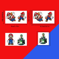 WYKDAG Mario tattoo sheets: easy application for hands-on party activities.