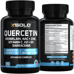 120-capsule bottle of X Gold Defense Blend