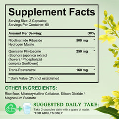 Liposomal NAD capsules displayed for product photo