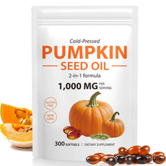 Xaarty Pumpkin Seed Oil Capsules bottle front showing 300 softgels