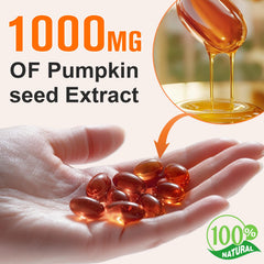 Illustration showing how to take Xaarty Pumpkin Seed Oil Capsules