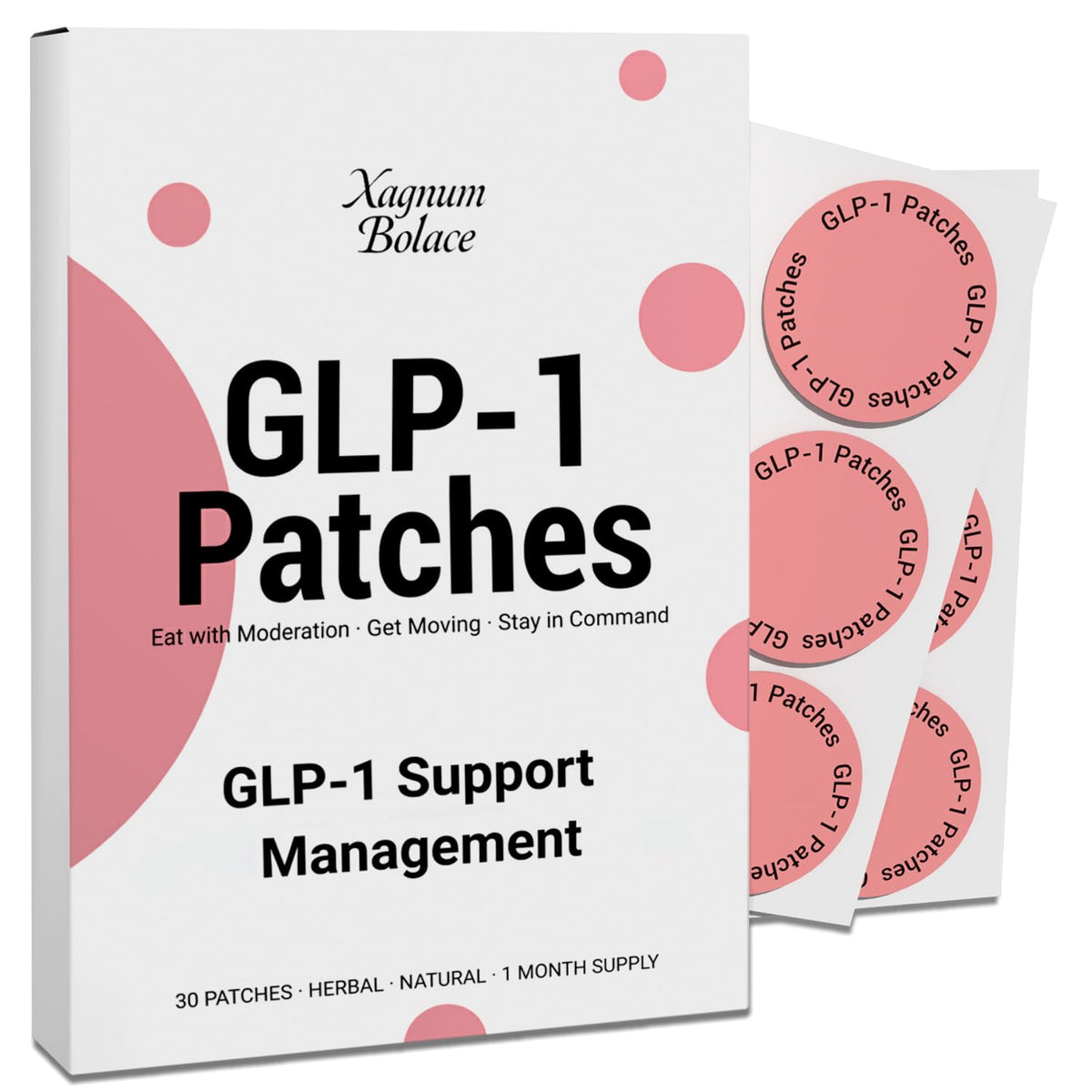 Xagnum Bolace GLP-1 Patch applied to clean skin on arm