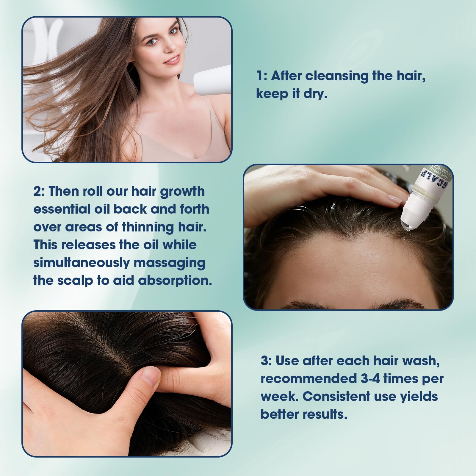 Xaninp Hair Growth Serum Roll-On bottle design emphasizing travel-friendly ergonomic shape.