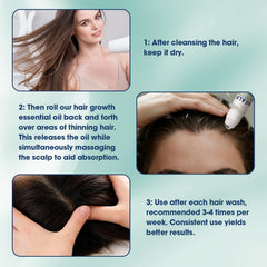Xaninp Hair Growth Serum Roll-On bottle design emphasizing travel-friendly ergonomic shape.