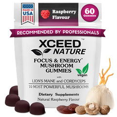 XCEED NATURE Lions Mane & Cordyceps Gummies bottle front