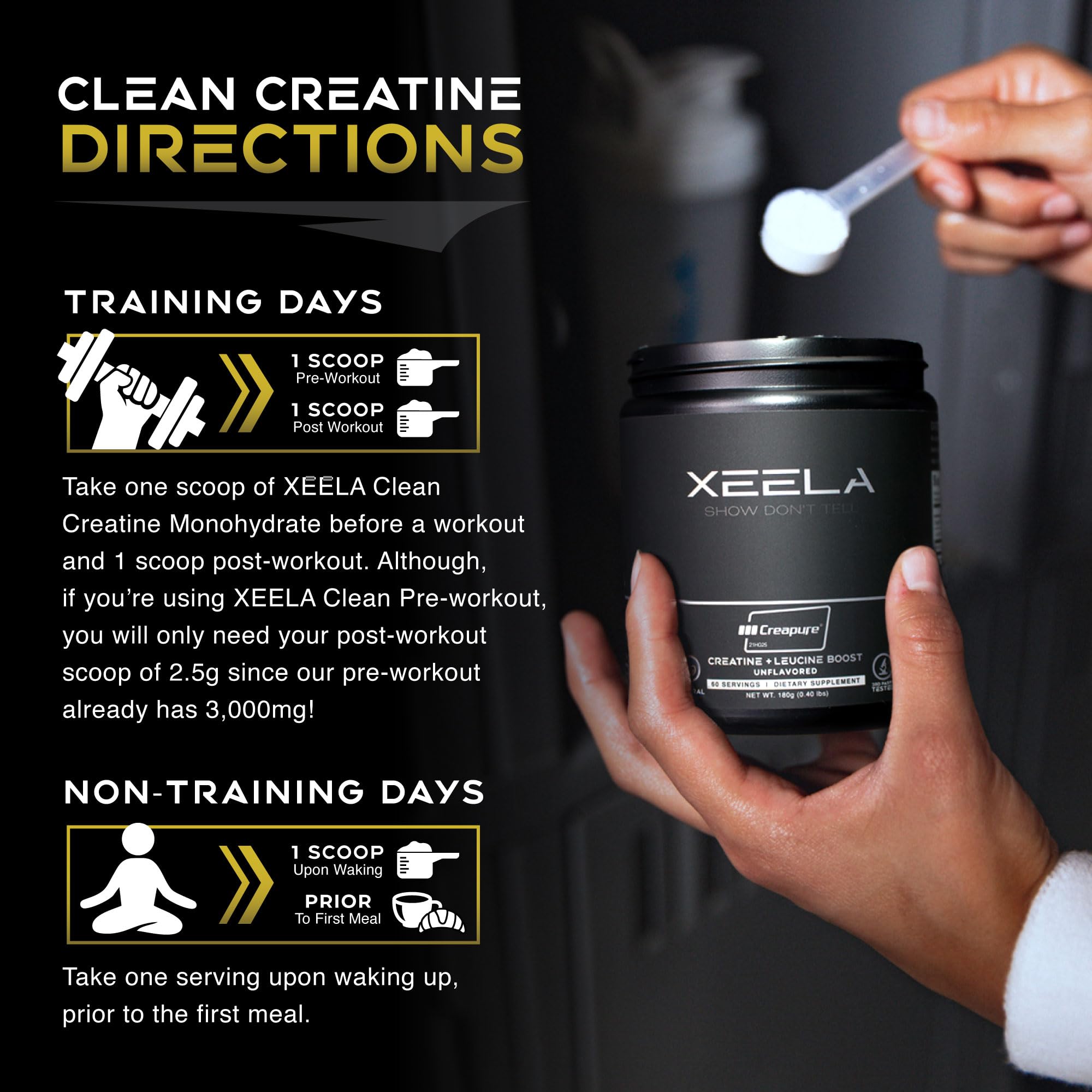 XEELA Creatine aiding recovery after workouts