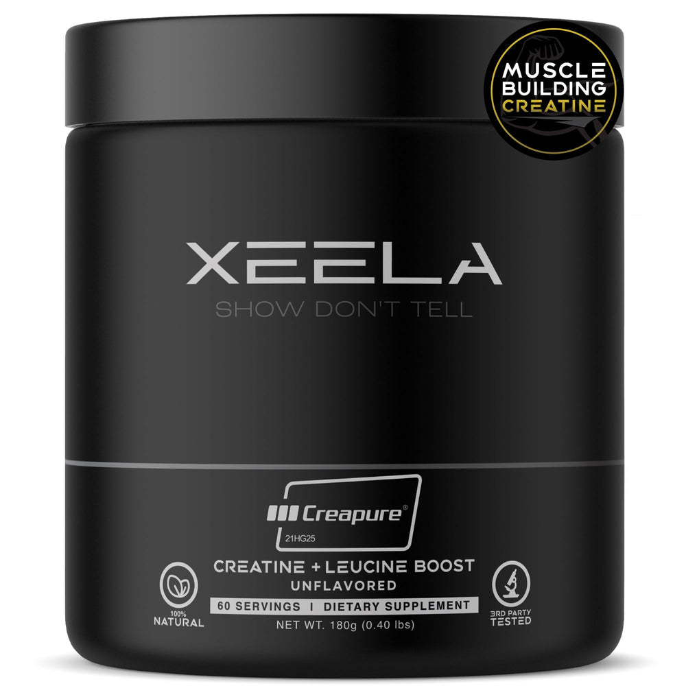 XEELA Creatine Unflavored 60 Servings bottle front view