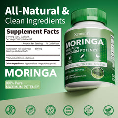 Close-up of Xemenry Moringa Capsules